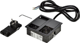 Kopp 939634017 Inbouwstekkerdoos 2-voudig Zwart 1 stuk(s)