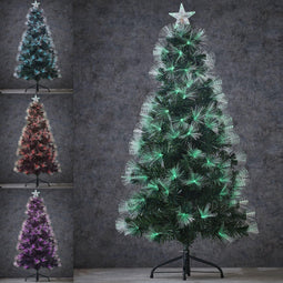 Luca Lighting Highland Kunstkerstboom Groen - H120 x Ø55 cm - Fibre Optic Verlichting