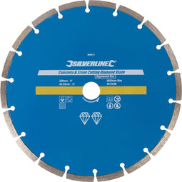Silverline Gesegmenteerde diamantschijf voor beton en steen - Ø 230 mm - Asgat 22,23 mm - Voor nat en droog slijpen