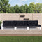 vidaXL - Palletkussens - 7 - st - stof - ruitpatroon - zwart