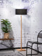 GOOD&MOJO Vloerlamp Fuji - Zwart/Bamboe - Ø47cm - Scandinavisch,Bohemian - Staande lampen voor Woonkamer - Slaapkamer