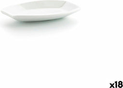 Snackdienblad Ariane Alaska 9,6 x 5,9 cm Mini Ovalen Keramisch Wit (10 x 7,4 x 1,5 cm) (18 Stuks)