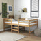 vidaXL - Bed - halfhoog - massief - grenenhout - honingbruin - 90x200 - cm