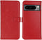 Selencia Google Pixel 8 Pro - Echt Lederen Bookcase - 3 Pashouders - Rood
