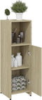 vidaXL - Badkamerkast - 30x30x95 - cm - bewerkt - hout - sonoma - eikenkleurig