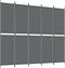 vidaXL - Kamerscherm - met - 5 - panelen - 250x220 - cm - stof - antracietkleurig
