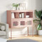 vidaXL - Dressoir - 100,5x39x107 - cm - koudgewalst - staal - roze