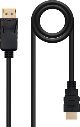 Nanocable 10.15.4302 - Adapter DisplayPort naar HDMI - 4K - Zwart