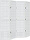 vidaXL - Kamerscherm - met - 4 - panelen - massief - paulowniahout - wit