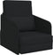 vidaXL - Vloersofa - Bed - 2-in-1 - Zwart - 65x80x83 - cm - Stof