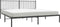 vidaXL - Bedframe - met - hoofdbord - metaal - zwart - 200x200 - cm