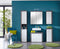 Trendteam - Opbergkast - Miami - wit - en - rokerig - zilverkleurig