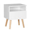 Woltu Nachtkastje - 1 Lade - Wit MDF - 40x33,5x50 cm