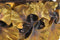 Planken DKD Home Decor Gouden Blad van een plant Hars 46 x 11,5 x 14 cm