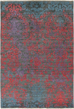 Damask AL-401A - 9623D-HB-127-HB-93-HB98 Vloerkleed - 200x300 - Rechthoek - Laagpolig,Vintage Tapijt - Klassiek - Meerkleurig