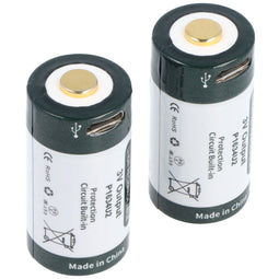 KEEPPOWER RCR123A - Li-Ion batterij 3V 1000mAh met micro USB - wit