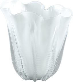 PTMD Marry Ronde Vaas - H26 x Ø25 cm - Glas - Wit