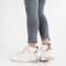 PS Poelman TEAK Hoge Sneakers - Suède met Dalmatiërprint - Wit - Maat 36
