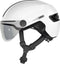 Abus Hud-Y Ace - Fietshelm met vizier en achter-led - Shiny White M (54 - 58 cm)