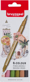 Fineliner Brush pen Bruynzeel Creatives Marrakesh set 6 kleuren