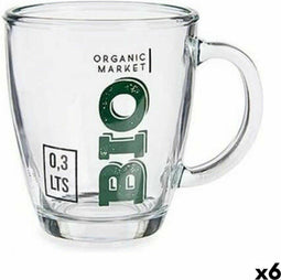 Mok Bio Transparant Glas 6 Stuks (320 ml)