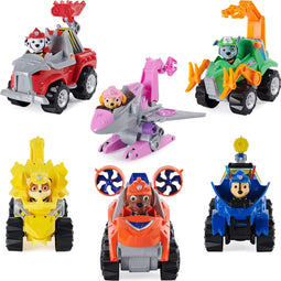 PAW Patrol, Dino Rescue Deluxe Rev Up-voertuig met verrassingsdinofiguur (stijlen variëren)