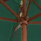 vidaXL - Parasol - met - houten - paal - 299x240 - cm - groen