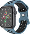 imoshion Sport⁺ bandje - Geschikt voor Apple Watch 1, 2, 3, 4, 5, 6, 7, 8, 9, 10 (42 mm), SE - 38/40/41 mm - Blue & Black - M/L
