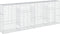 vidaXL - Schanskorf - 400x50x150 - cm - gegalvaniseerd - ijzer - zilverkleurig