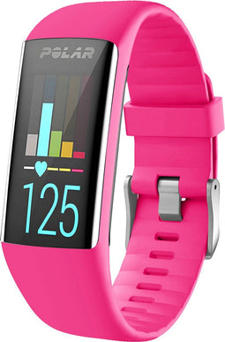 iMoshion Bandje Geschikt voor Polar A360/A370 - iMoshion Siliconen band inkliksysteem zilveren gesp - Fuchsia