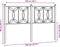 vidaXL - Hoofdbord - 140 - cm - metaal - wit