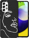 iMoshion Hoesje Geschikt voor Samsung Galaxy A53 Hoesje Siliconen - iMoshion Design hoesje - Transparant / Line Art Woman Black