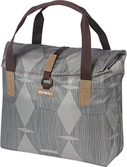 Basil Elegance - Fietsshopper - Enkele Fietstas - 20-26 Liter - Waterafstotend materiaal - Gerecycled PET polyester - Chateau Taupe
