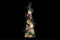 Decoratie DKD Home Decor Kerstmis LED Kegels 3 Onderdelen Rotan Besneeuwd (20 x 20 x 80 cm)