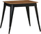 vidaXL - Eettafel - 75x75x76 - cm - massief - acaciahout - en - staal