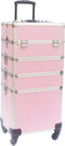 VDD Visagie - Make-up koffer trolley - 4 in 1 - Roze (8719128195322)