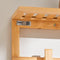SoBuy FHK06-N - Wandkapstok - Houten Muurhanger met Plank & 6 Haken - Naturel