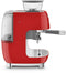 Smeg EGF03RDEU - Espressomachine met bonenmaler - 20 bar druk - Rood