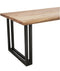 feel furniture - 160x90 Eettafel - Massief Boomstamblad Eiken - 5 cm dik - Twin U Frame