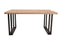 Feel Furniture - 160x90 Eettafel - Massief Boomstamblad Eiken - Constructed oak - 5 cm dik - Twin U Frame
