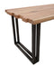 Feel Furniture - 160x90 Eettafel - Massief Boomstamblad Eiken - Constructed oak - 5 cm dik - Twin U Frame
