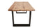 Feel Furniture - 160x90 Eettafel - Massief Boomstamblad Eiken - Constructed oak - 5 cm dik - Twin U Frame