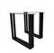 Feel Furniture - 160x90 Eettafel - Massief Glad Boomstamblad Eiken - 5 cm dik - Twin U Frame