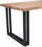 Feel Furniture - 160x90 Eettafel - Massief Glad Boomstamblad Eiken - 5 cm dik - Twin U Frame