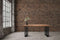 Feel Furniture - 160x90 Eettafel - Massief Glad Boomstamblad Eiken - 5 cm dik - Twin U Frame