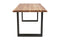 Feel Furniture - 160x90 Eettafel - Massief Glad Boomstamblad Eiken - 5 cm dik - Twin U Frame