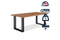 Feel Furniture - 180x90 Eettafel - Massief Glad Boomstamblad Eiken - 5 cm dik - Twin U Frame