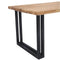 Feel Furniture - 180x90 Eettafel - Massief Glad Boomstamblad Eiken - 5 cm dik - Twin U Frame