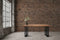 Feel Furniture - 180x90 Eettafel - Massief Glad Boomstamblad Eiken - 5 cm dik - Twin U Frame