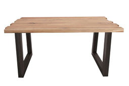 Feel Furniture - 200x100 Eettafel - Massief Boomstamblad Eiken - Constructed oak - 5 cm dik - U Frame